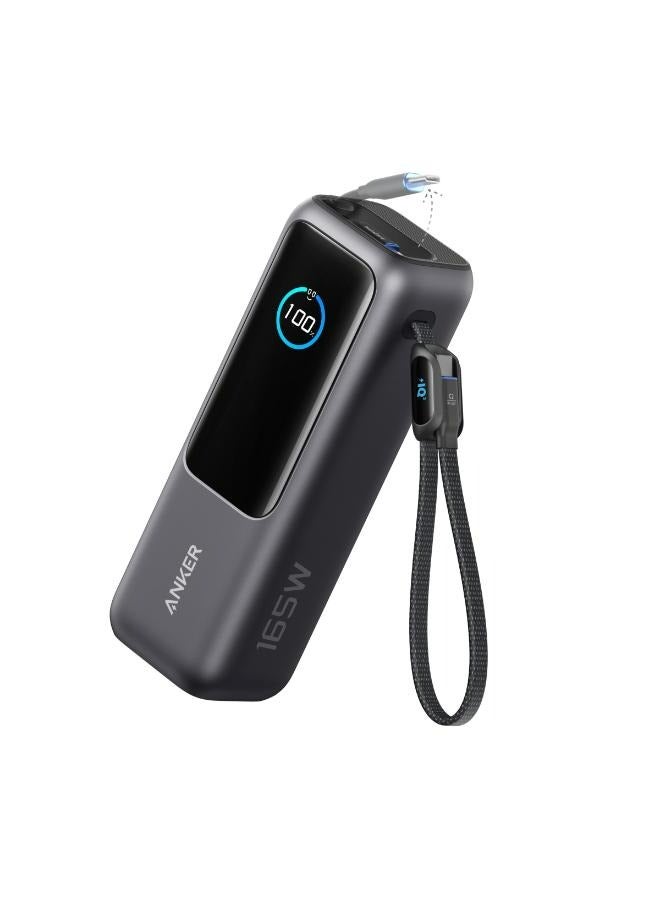 Anker - 25000 mAh Anker Zolo Power Bank (25K, 165W, Built-In USB-C and Retractable Black - Image 1