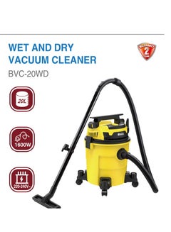 Multipurpose Dry Vacuum Cleaner, Large Dust Capacity 20 L 1600 W BVC-20WD Yellow - pnsku/N70154055V/45/_/1739954966/18aac543-bdbc-4b52-b3e2-4b7f9c7c1a62