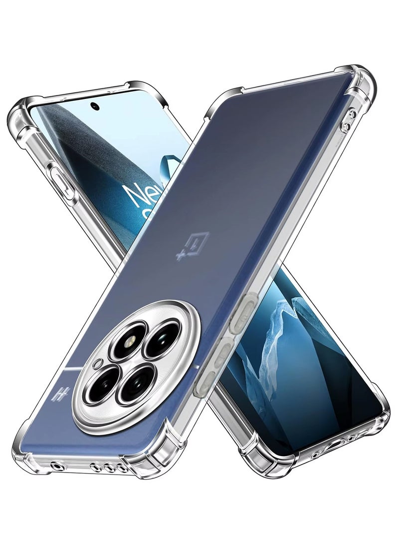 MARGOUN OnePlus 13 Gorilla Case Cover TPU Clear Protective Case Rugged Shockproof and Durable Back Cover with 1 Shockproof 3D Screen Protector - Pack of 2 - Clear-2 - Image 3