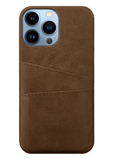 MARGOUN iPhone 13 Pro Max Case Cover Leather with Card Holder for Men Women Phone Case - Brown-1  - Image 5