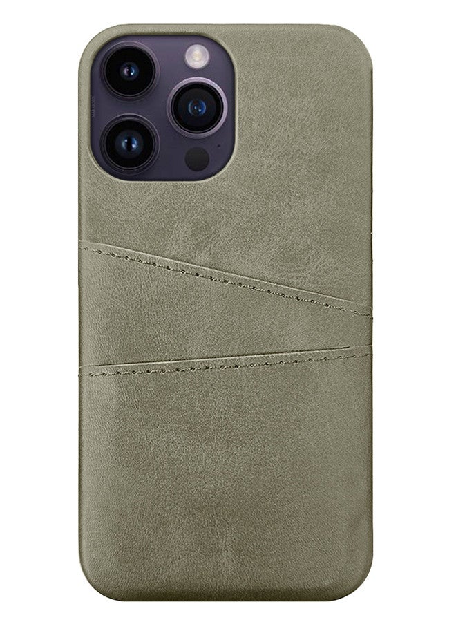 MARGOUN iPhone 14 Pro Max 3Packs Case Cover Leather with Card Holder for Men Women Phone Case with 3D Screen Protector - Grey-3  - Image 2