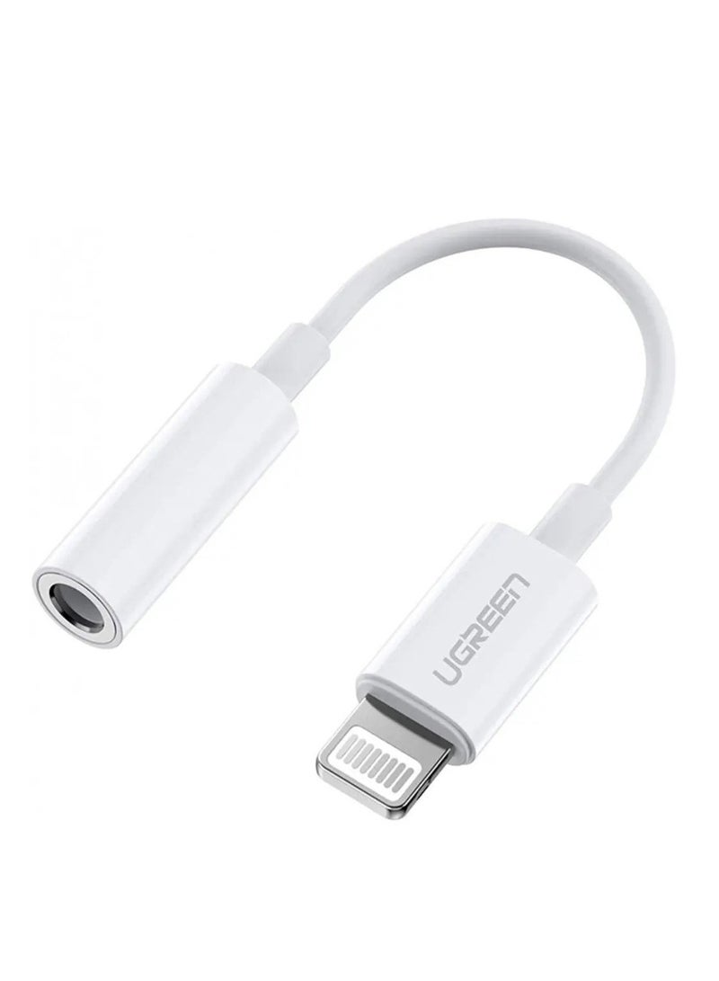 Ugreen - Lightning to AUX 3.5mm Headphone Jack Adapter - White - Image 1