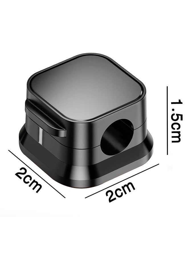 MARGOUN Magnetic Cord Organizer 12Packs Management Cable Clips Adhesive Wire Keeper Wire Holder,Under Desk Cord Hider for Bedside Nightstand Table Desktop USB Wall Car Office Workspace Accessories Beige Black - Image 2