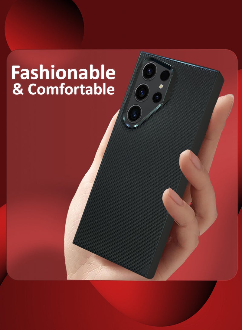 MARGOUN Samsung Galaxy S23 Ultra 2 Pack Vegan Leather Case, 1 Cover with 1 Screen Protector, Slim Fit, Raised Edges for Camera and Screen Protection Black-2 - Image 4