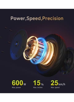 نافي NAVEE V25i Pro Electric Scooter | Dual-Rotation Foldable Design, 600W Peak Power, 10-Inch Pneumatic Tires, and Smart Suspended Display | IPX5 Waterproof for All-Weather Use | Up to 25 KM Range  - Image 2