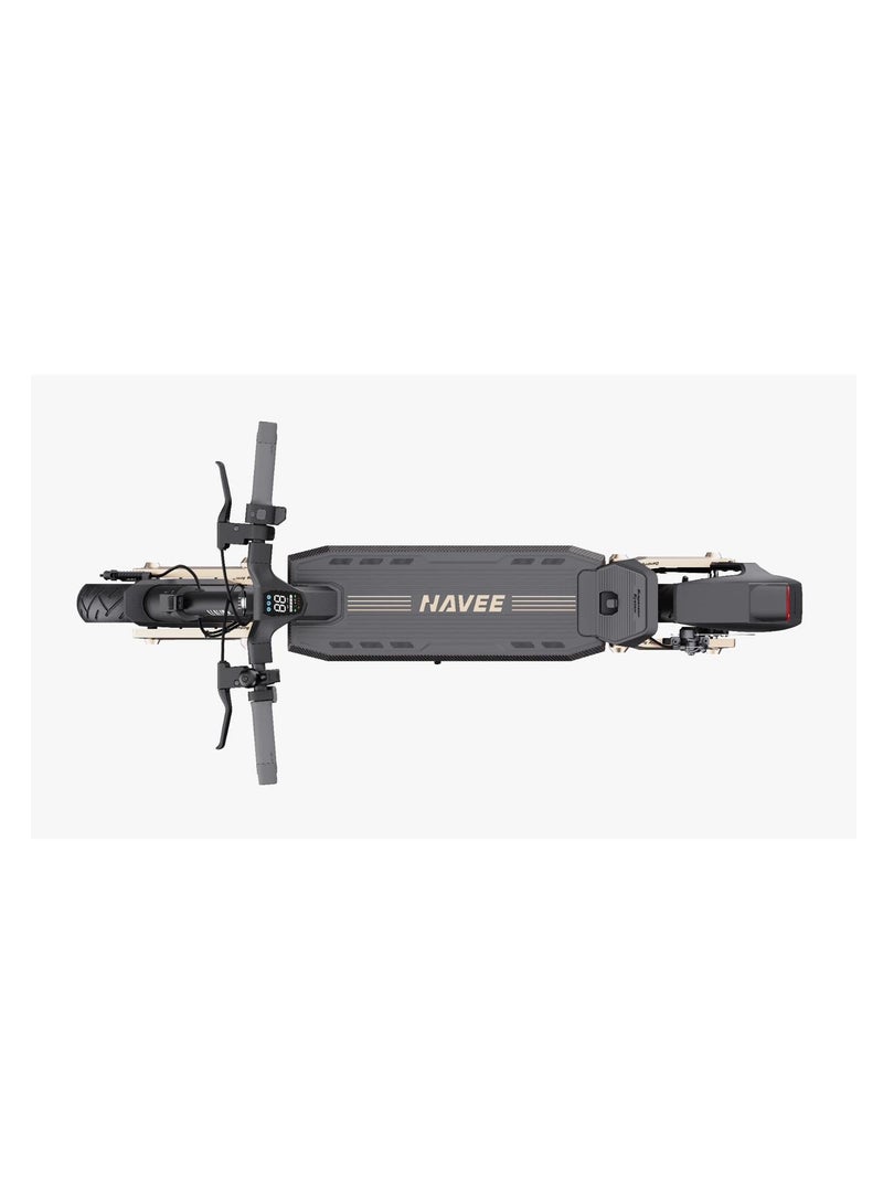 نافي - Nav GT3 scooter with a speed of 25 km/h and a motor of 350 watts. It can bear a weight of 120 kg. It travels up to 50 km. It has dual assistance, anti-slip and supports Apple Find My service. 118 x 58,5 x 54 Cm - Image 1