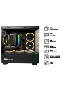 MI Excite Gaming PC G6MATX ECO With Core i5 12400F CPU Processor/ Nvidia GeForce RTX 4060 Graphics/  16GB RAM DDR5 /1TB SSD/Windows 11 Pro/ Black  - Image 2