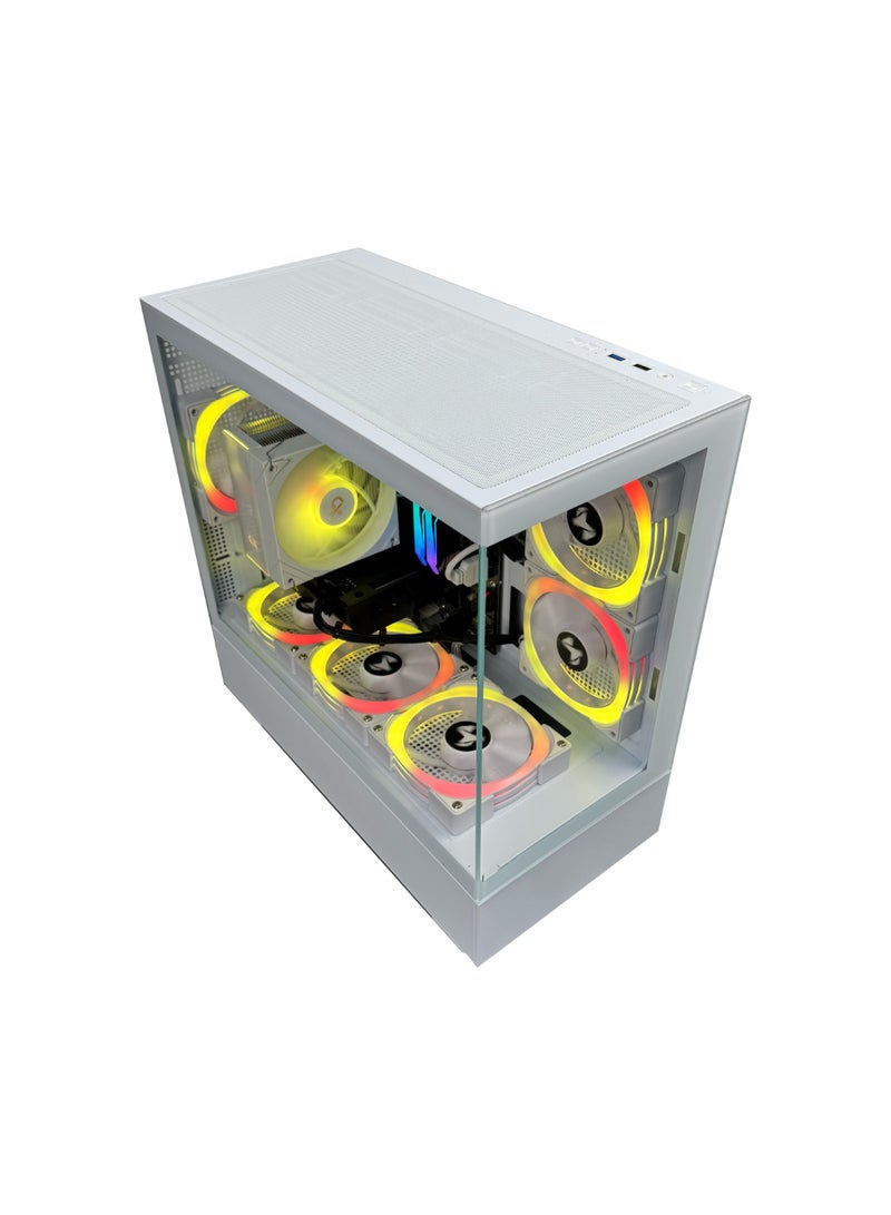 ام اي اكسايت - Gaming PC G6MATX ECO With Core i5 12400F CPU Processor/16GB RAM DDR5 /1TB SSD/6GB Nvidia GeForce RTX 4060 Graphics/Windows 11 Pro/ White - Image 1