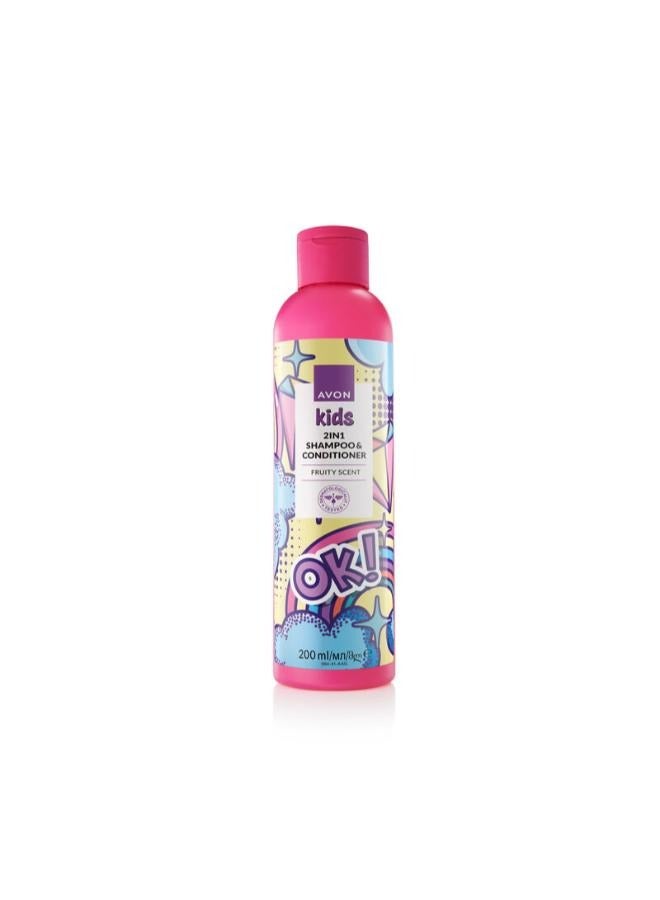 آفون Avon Kids 2in1 Shampoo & Conditioner Fruity Scent 