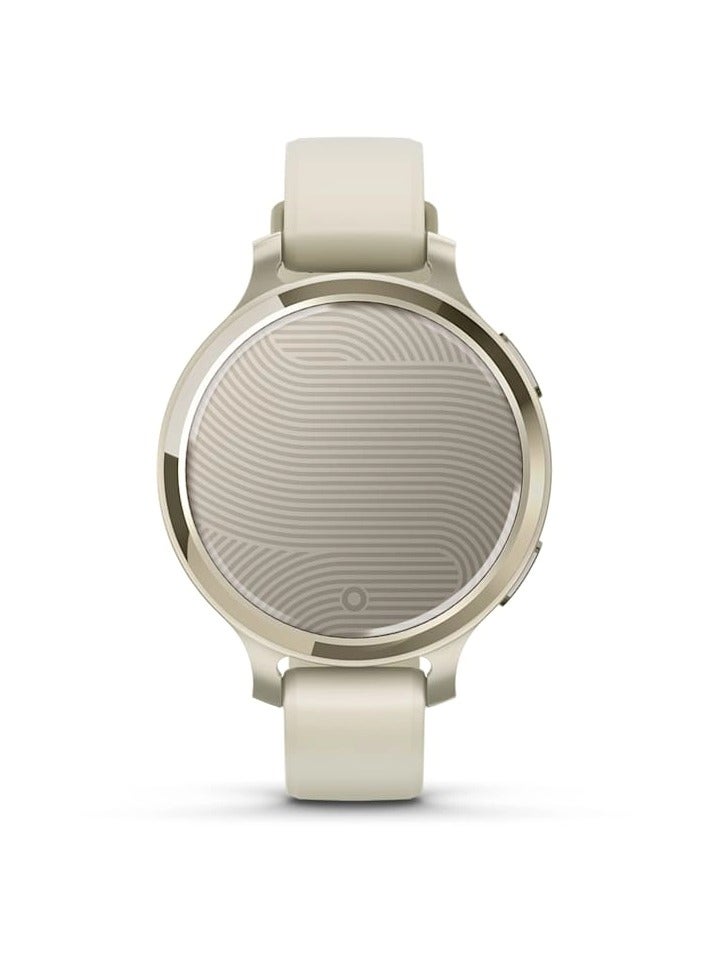 GARMIN Lily 2 Active - 38MMLunar Gold with Bone Silicone Band - Up to 9 Days of  Battery life  - 0.84" LCD display, Corning Gorilla Glass 3, Heart Rate Monitor, Women Health Tracking, Smart notification, Tap to Pay, iOS and Android compatible Lunar Gold  - Image 2