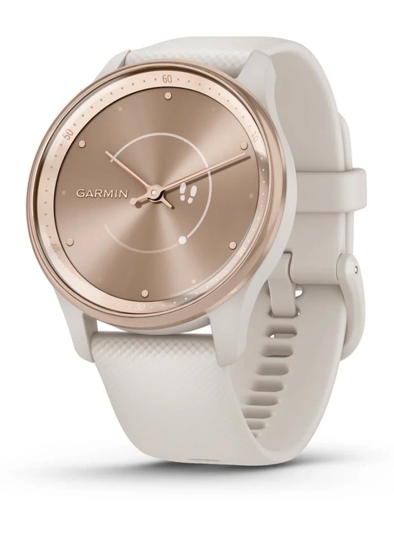 جارمين ساعة فيفوموف تريند - 40 مم - إطار من الفولاذ المقاوم للصدأ بلون الخوخ مع علبة عاجية وحزام سيليكون - Image 1