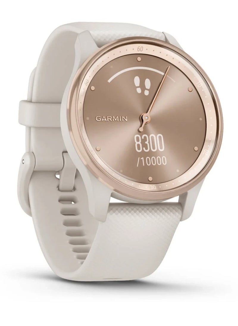 جارمين ساعة فيفوموف تريند - 40 مم - إطار من الفولاذ المقاوم للصدأ بلون الخوخ مع علبة عاجية وحزام سيليكون - Image 3