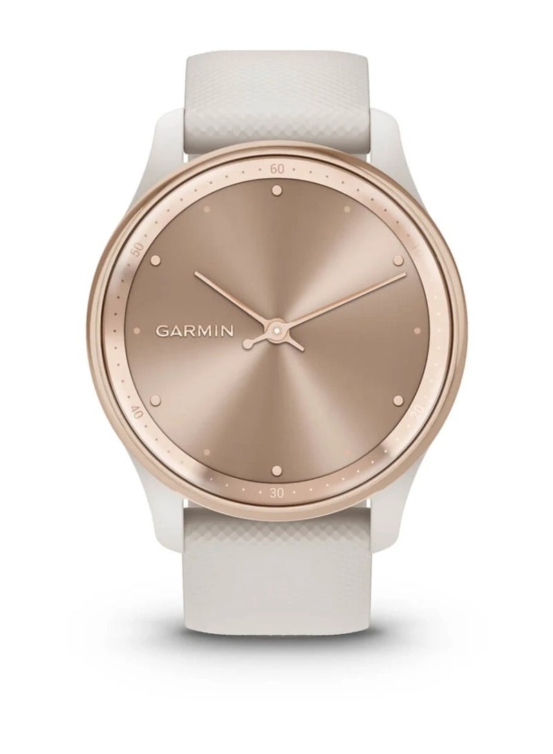 جارمين ساعة فيفوموف تريند - 40 مم - إطار من الفولاذ المقاوم للصدأ بلون الخوخ مع علبة عاجية وحزام سيليكون - Image 2