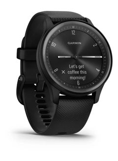 GARMIN Vívomove Sport - 40mm - Black Case and Silicone Band with Slate Accents  - Image 2