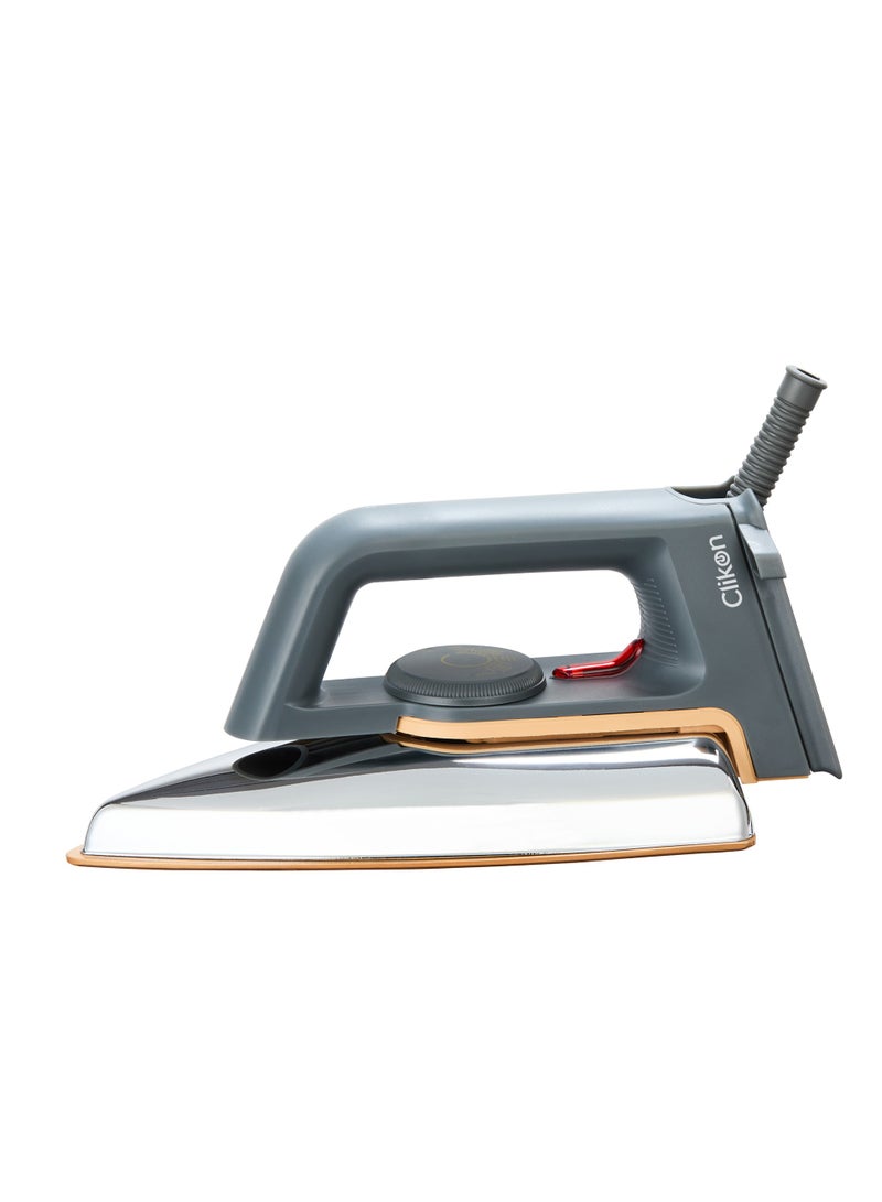 كليكون Medium Heavy Iron 1200W – Auto Cut-Off, Non-Stick Soleplate, 2-Year Warranty For Efficient & Safe Ironing 1200 W CK4137 Mate Black/Silver  - Image 1