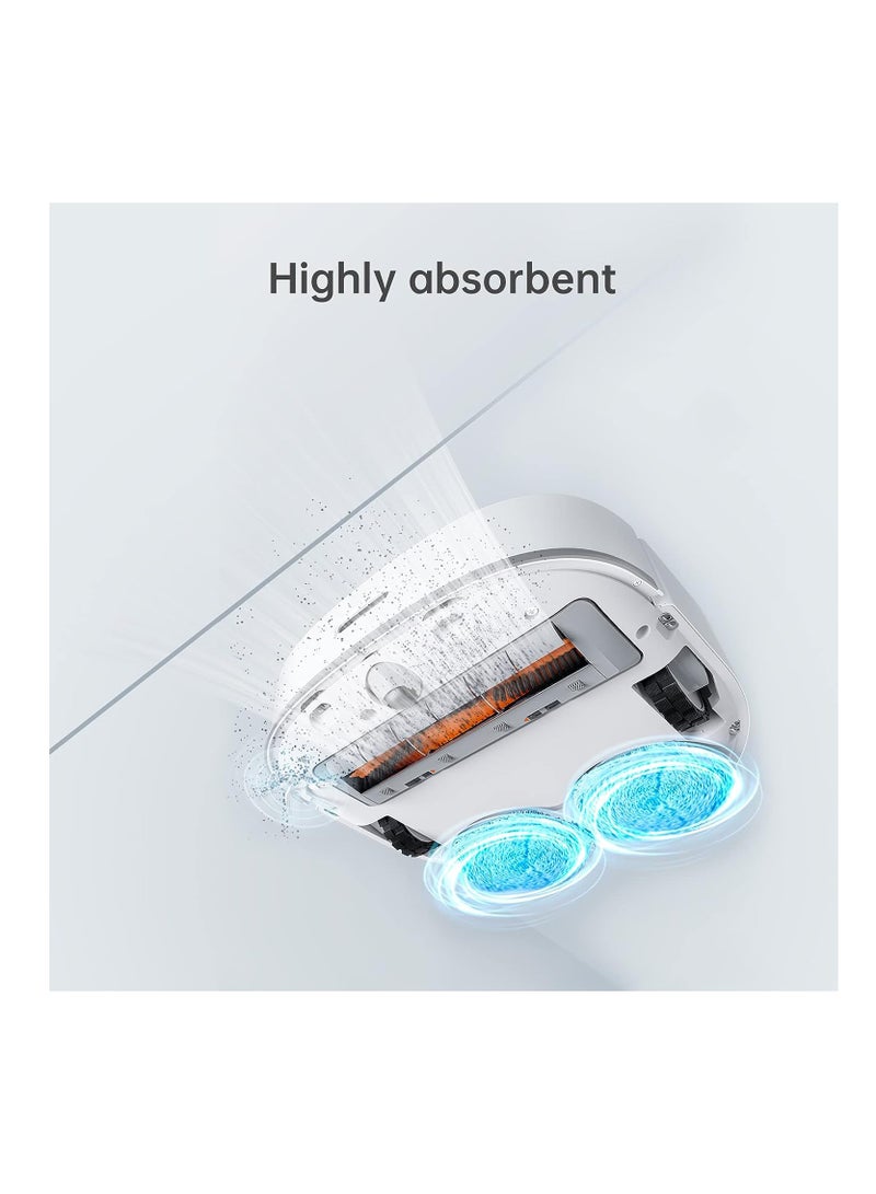 Dreame - Robot Vacuum Cleaner and Mop W10 ,Sweeping, Mopping, Washing and Drying 4in1, Robotic Vacuum with Superb Lidar Navigation, 4000Pa Strong Suction for Pet Hair, Hard Floor, Carpet-White 4 L 55 W W10 White - Image 1
