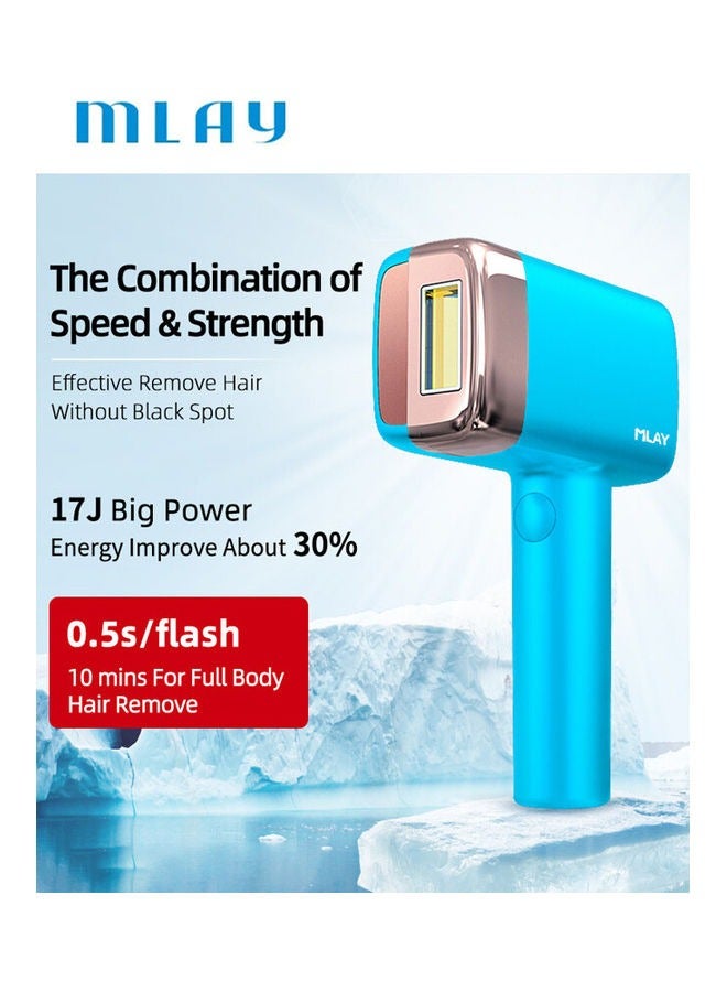 MLAY T14 Face 500000 Pulses Quartz Lamp For Updated IPL Ice Laser Painless Hair Removal Device Gold - Image 3