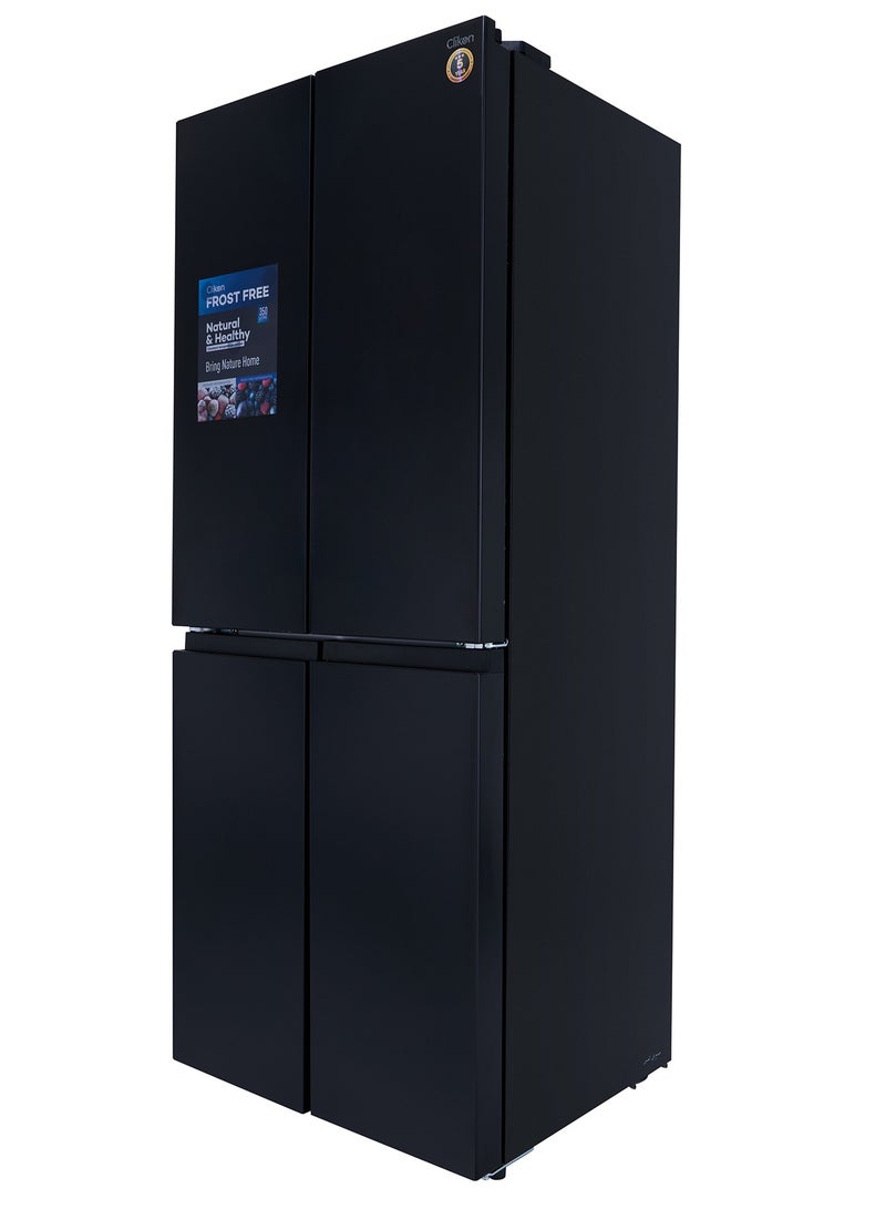 كليكون 350 Gross Ltr Premium French Four Door Bottom Freezer Refrigerator, No Frost, Inverter, Tropical Cooling, R600a CK6040 Black  - Image 4