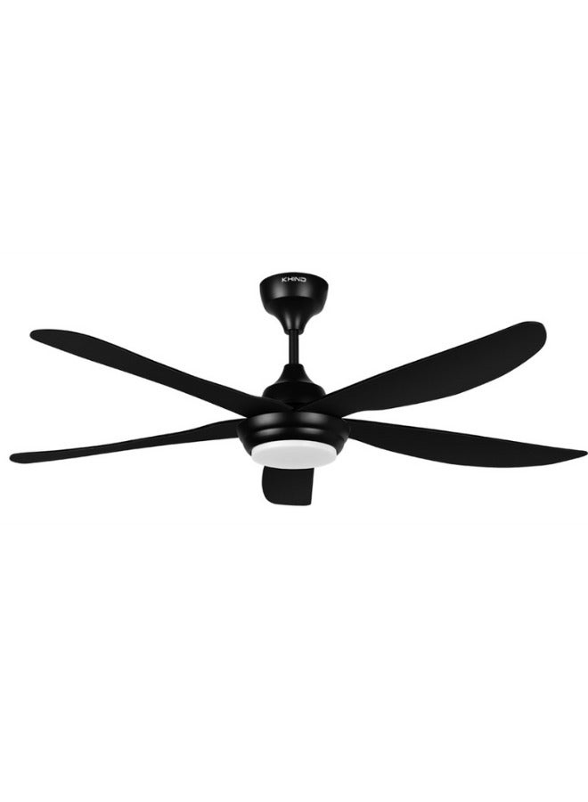 Zen Air Ceiling Fan 56 Inch Ceiling Fan with Remote Control, Quiet BLDC Motor, Modern 5 ABS Blades, 6 Forward & Reverse Speed Settings, High Airflow, 38W Power 18 W CF56DC3RL Matt Black - pnsku/N70154547V/45/_/1739970147/b52e6713-ae2c-4674-952c-a324bff2dc0b