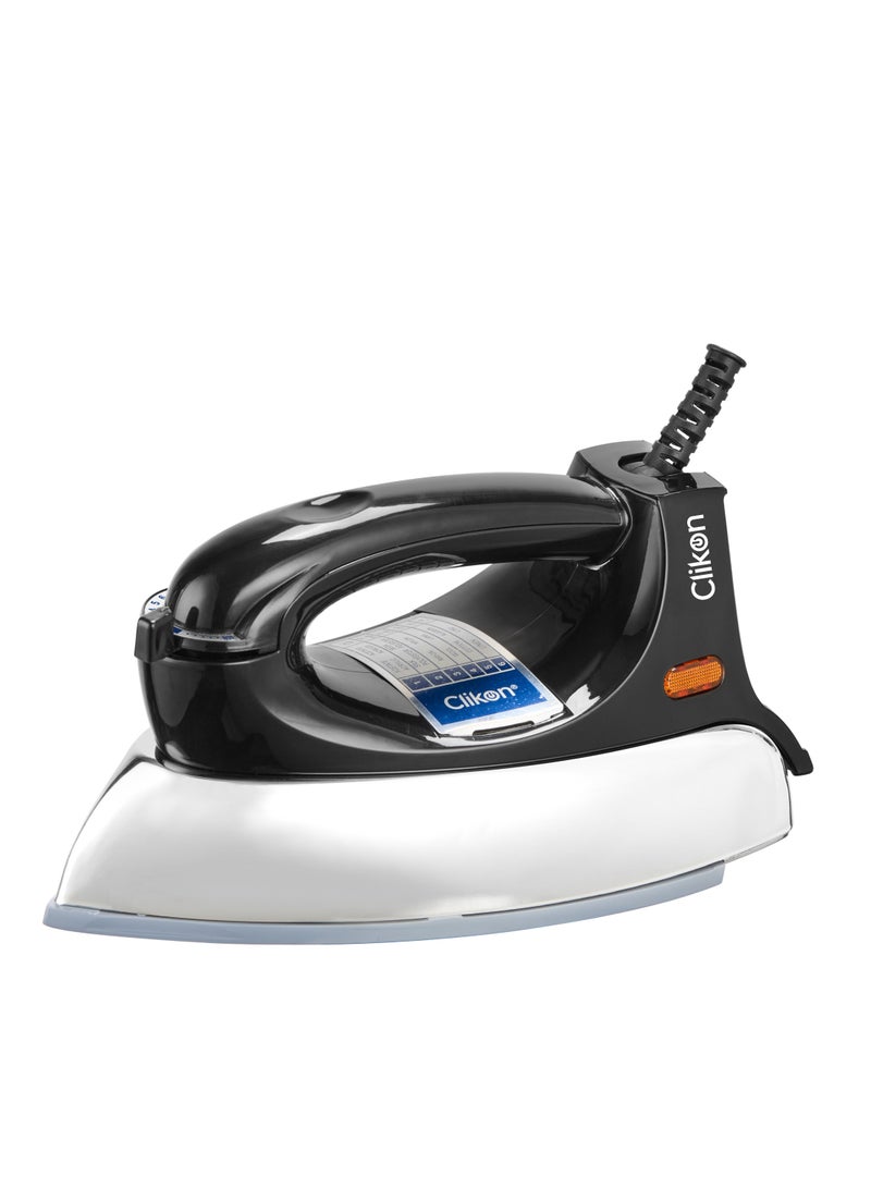 Clikon Smart & Safe Heavy Electric Iron – World's 1st Super Heavyweight Smart Iron, 2.75Kg, 1200W, Auto Cut-Off, 6-Year Warranty, Durable & Efficient for Perfect Ironing 1200 W CK4135 Black/Silver - Image 1