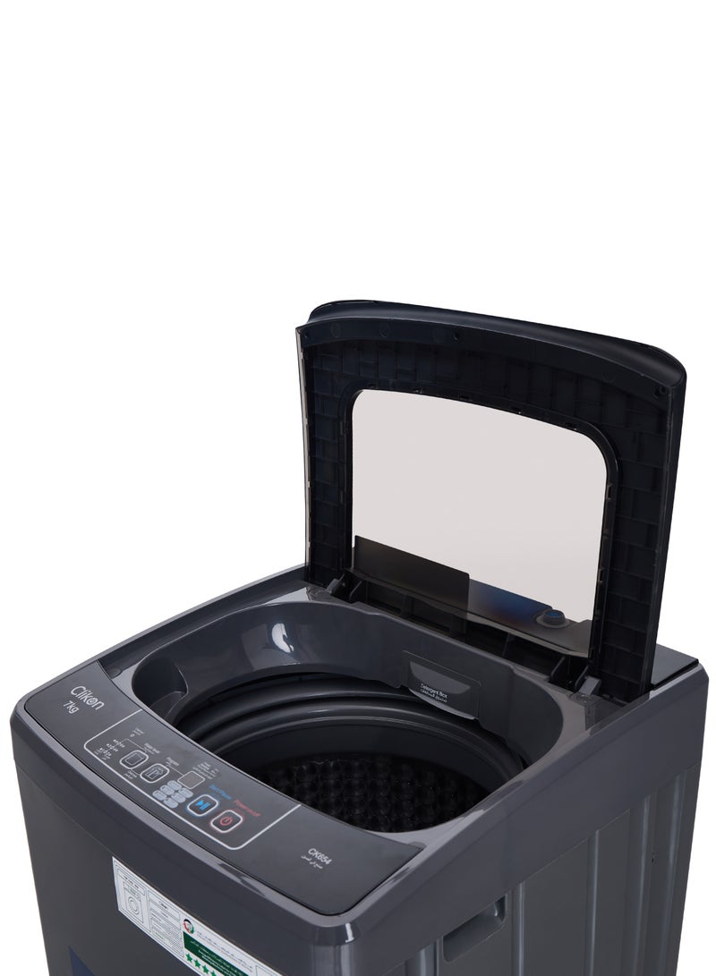 Clikon - 7KG MultiPrograms Top Load Washer, 720 RPM, 5 Star Energy Saving, Fully Automatic Washing Machine, Digital LCD Display, Child Lock, Best For Home And Small Family 7 kg 650 W CK654 Grey - Image 1