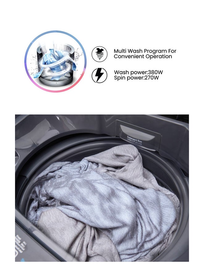 Clikon 7KG MultiPrograms Top Load Washer, 720 RPM, 5 Star Energy Saving, Fully Automatic Washing Machine, Digital LCD Display, Child Lock, Best For Home And Small Family 7 kg 650 W CK654 Grey - Image 3