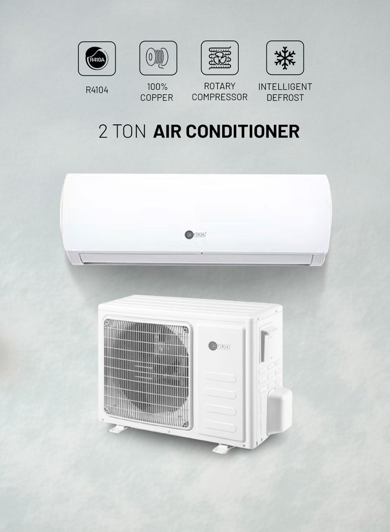 AFRA - 2.0 Ton Wall Mount Split Air Conditioner Cooling Only Rotary R410a T3, 5 Year Compressor Warranty AF-2000ACWT White - Image 1