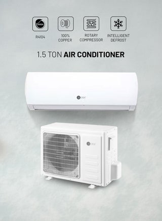 1.5 Ton Split Type Air Conditioner, Rotary Compressor, Turbo Cooling, Auto Restart, Hidden LED Display, Low Noise, T3 Climate, R410a Refrigerant | 5-Year Compressor Warranty AF-1500ACWT White - pnsku/N70154561V/45/_/1740467867/480e9d7b-5c9e-4cb3-a339-52f4bc4fcc0b