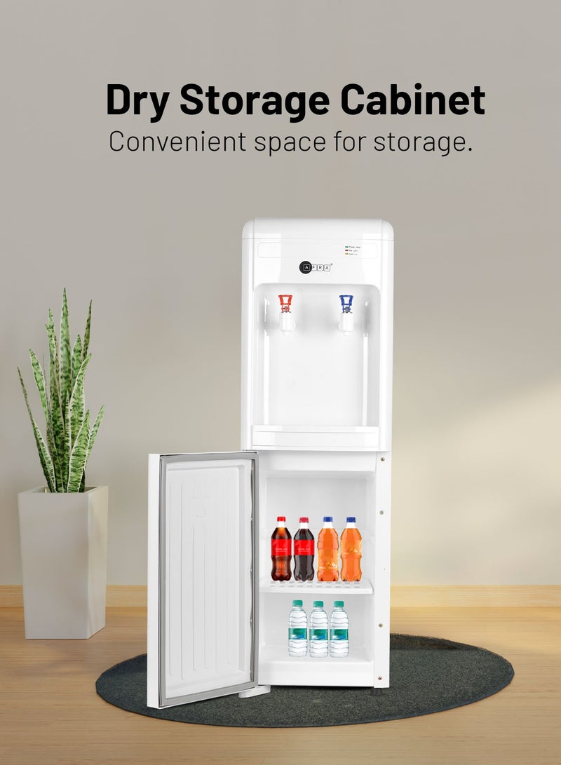 عفرا Water Dispenser with Dry Storage Cabinet | Hot & Cold | Fast Heating & Cooling | Double Thermostat | 2-Year Warranty | 640 Watt AF-9050WDWH White  - Image 4