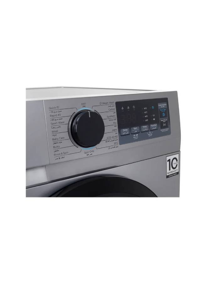 مديا غسالة ملابس تحميل أمامي، بخار، تنظيف أسطوانة، إضافة ملابس، عاكس، محرك عاكس، أوتوماتيكي - - Image 3