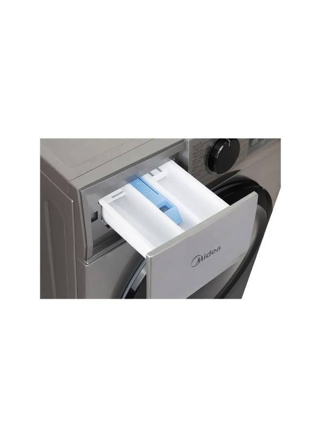 مديا غسالة ملابس تحميل أمامي، بخار، تنظيف أسطوانة، إضافة ملابس، عاكس، محرك عاكس، أوتوماتيكي - - Image 4