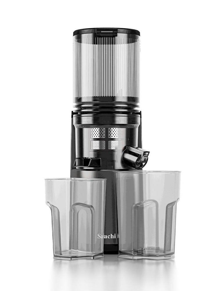 ساتشي Slow Juicer with Oversized Feed Chute, Full Copper Motor, Advanced Juice-Pomace Separation with Slow Squeeze Technology, 700ml Pulp Container, 1000ml Juice Container, Designed with Safety-Lock, Cooling System and BPA-Free Materials 250 W NL-JU-4075-GY Grey  - Image 3