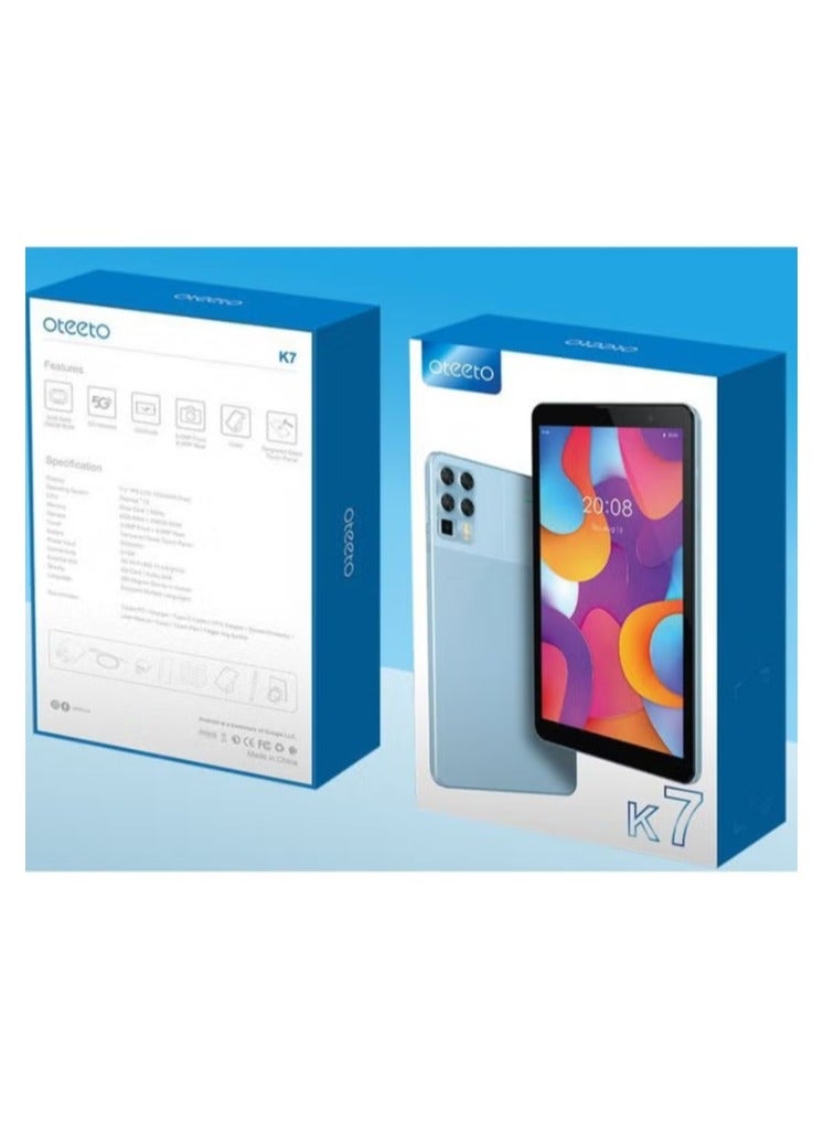Oteeto K7  Tablet 7.0 inch Blue 8GB RAM 256GB  WiFi - International Version - Image 4