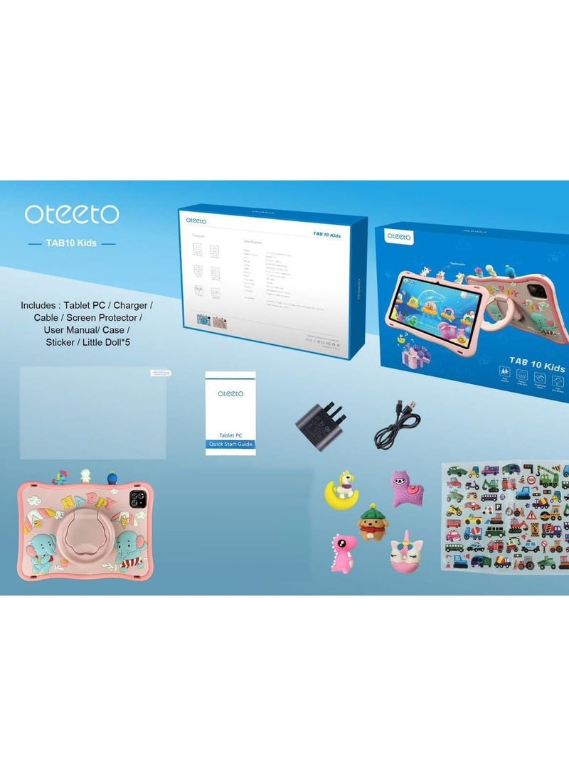 Oteeto Tab10 10.1 Inch Single SIM 6GB RAM 128GB WiFi- International Version With Pink Cover  - Image 4