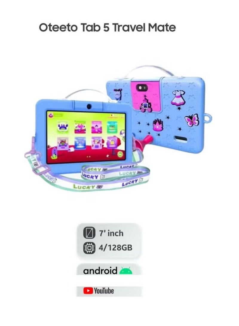 أوتيتو تاب 5 ماتي للسفر للأطفال 7 إنش أزرق 4 جيجابايت 128 جيجابايت - النسخة الدولية - Image 2