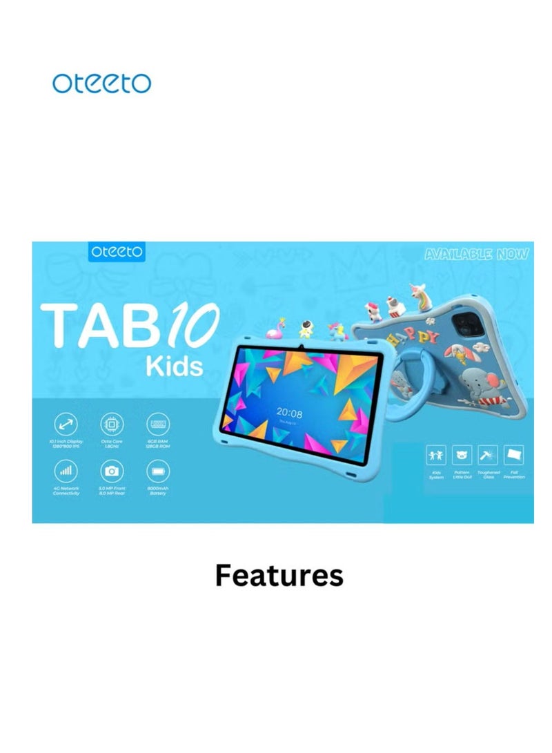 Oteeto Tab 10 Kids 10.1 Inch Dual SIM Red 6GB RAM 128GB 4G - International Version - Image 4