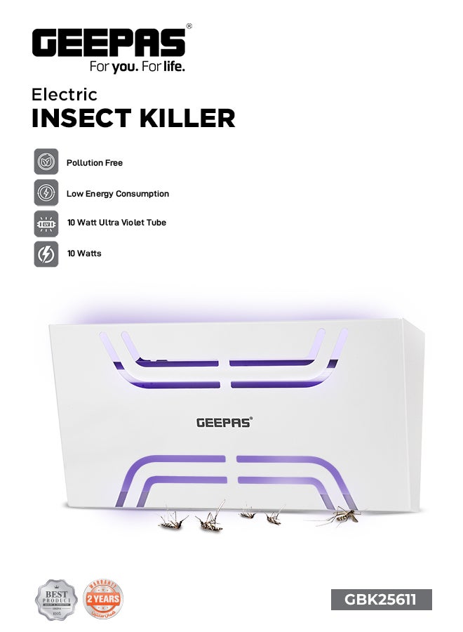 GEEPAS Electric Insect Killer- GBK25611/ Automatic Pest Killing Machine, 10 W/ No Poisonous Vapor, No-Smell and No-Pollution/ Advanced Technology with Low Power Consumption/ Suitable for Home, Office, Restaurants, Hospitals, etc. GBK25611 White  - Image 5