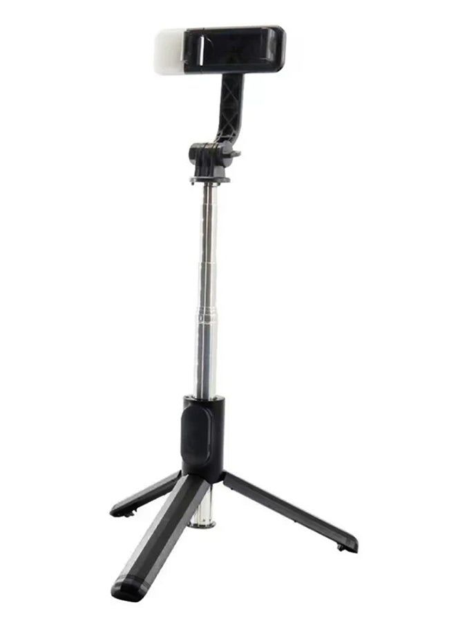 مارجون - Q07 Bluetooth Integrated Selfie Stick Tripod - Extendable, Portable, with Detachable Fill Light and Remote for Smartphone Photography Black - Image 1