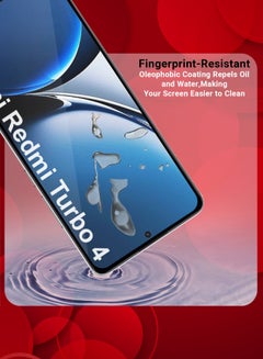 MARGOUN Xiaomi Redmi Turbo 4 3D Full Coverage Screen Protector Ultra HD Scratch Resistant Bubble-Free Side Black-1  - Image 3
