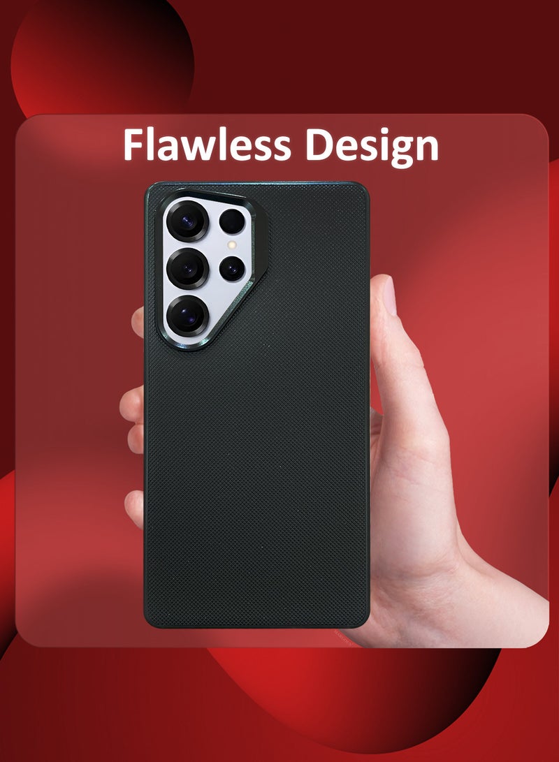 MARGOUN Samsung Galaxy S25 Ultra Vegan Leather Case, 1 Cover with 1 Screen Protector, Slim Fit, Raised Edges for Camera and Screen Protection - Pack of 2 - Black-2 - Image 4