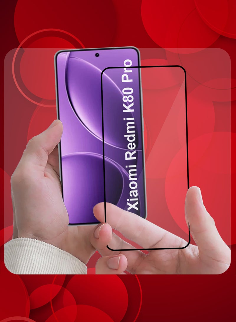 مارجون Xiaomi Redmi K80 Pro 3D Full Coverage Screen Protector Ultra HD Scratch Resistant Bubble-Free Side Black-1 - Image 2