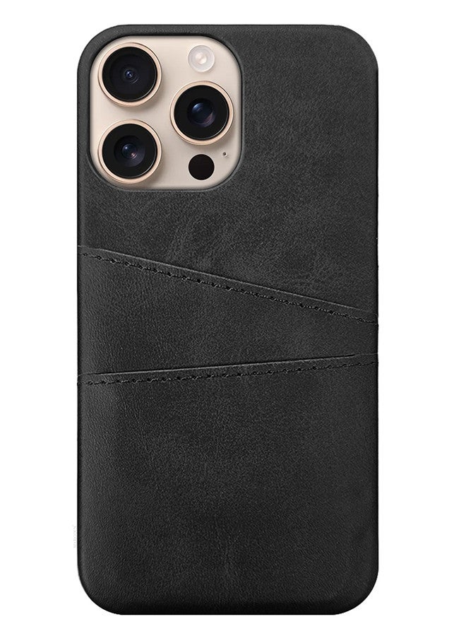 MARGOUN iPhone 16 Pro Max Case Cover Leather with Card Holder for Men Women Phone Case with 3D Screen Protector - Pack of 3 - Black-3  - Image 2