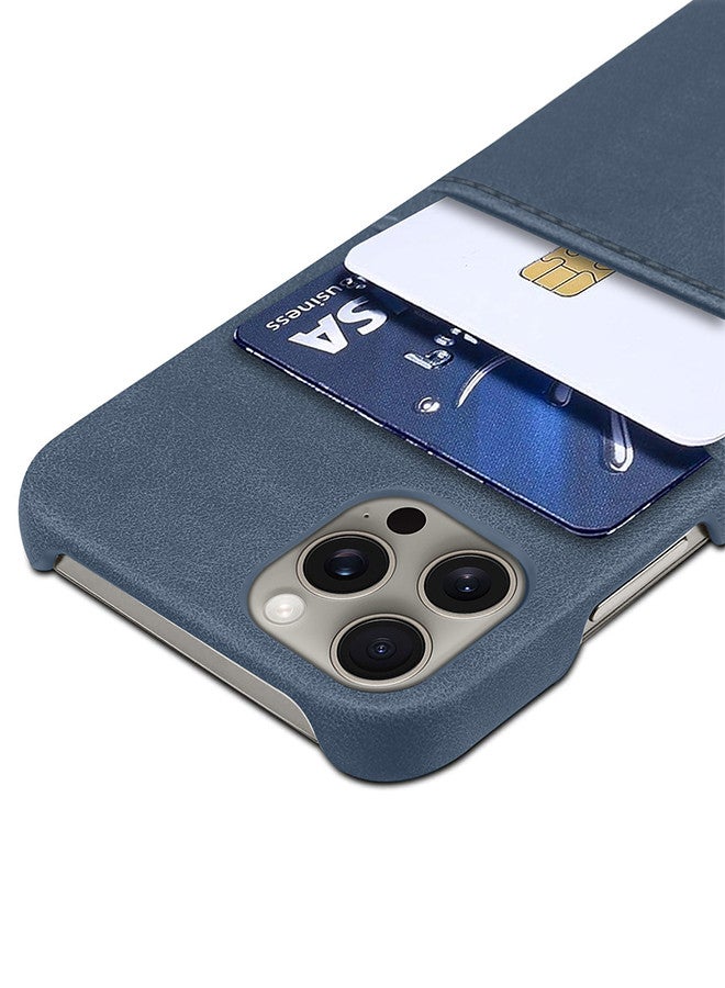 MARGOUN iPhone 15 Pro Max Case Cover Leather with Card Holder for Men Women Phone Case with 3D Screen Protector - Pack of 3 - Blue-3  - Image 4