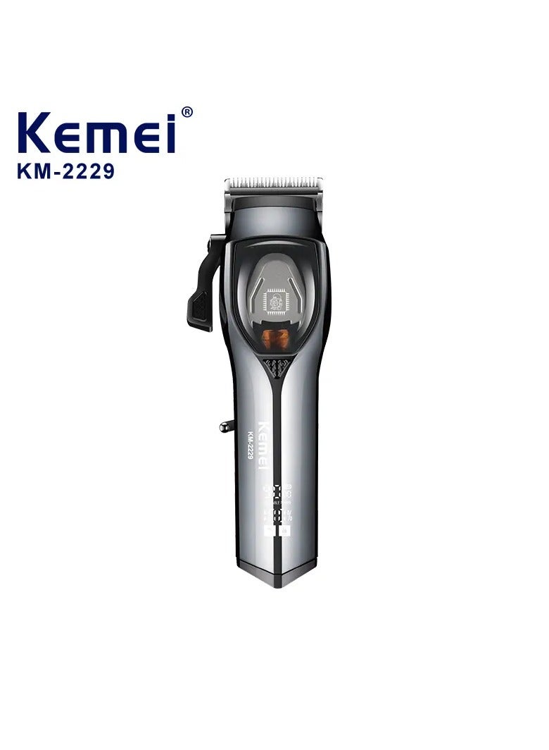 Kemei Km-2229 New Hair Clipper 9000rpm Magnetic Motor Hair Clippers With 2500mah Battery Electric USB - Image 1