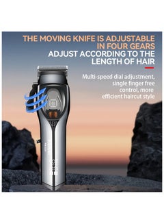Kemei Km-2229 New Hair Clipper 9000rpm Magnetic Motor Hair Clippers With 2500mah Battery Electric USB  - Image 2