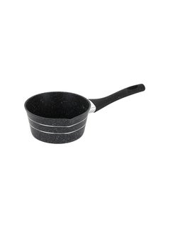 Royalford Smart Granite Series Milkpan- RF11832/ Forged Aluminum Body with Nonstick Coating, Stylish Design with Soft Touch Handle Black 14cmcm  - Image 1