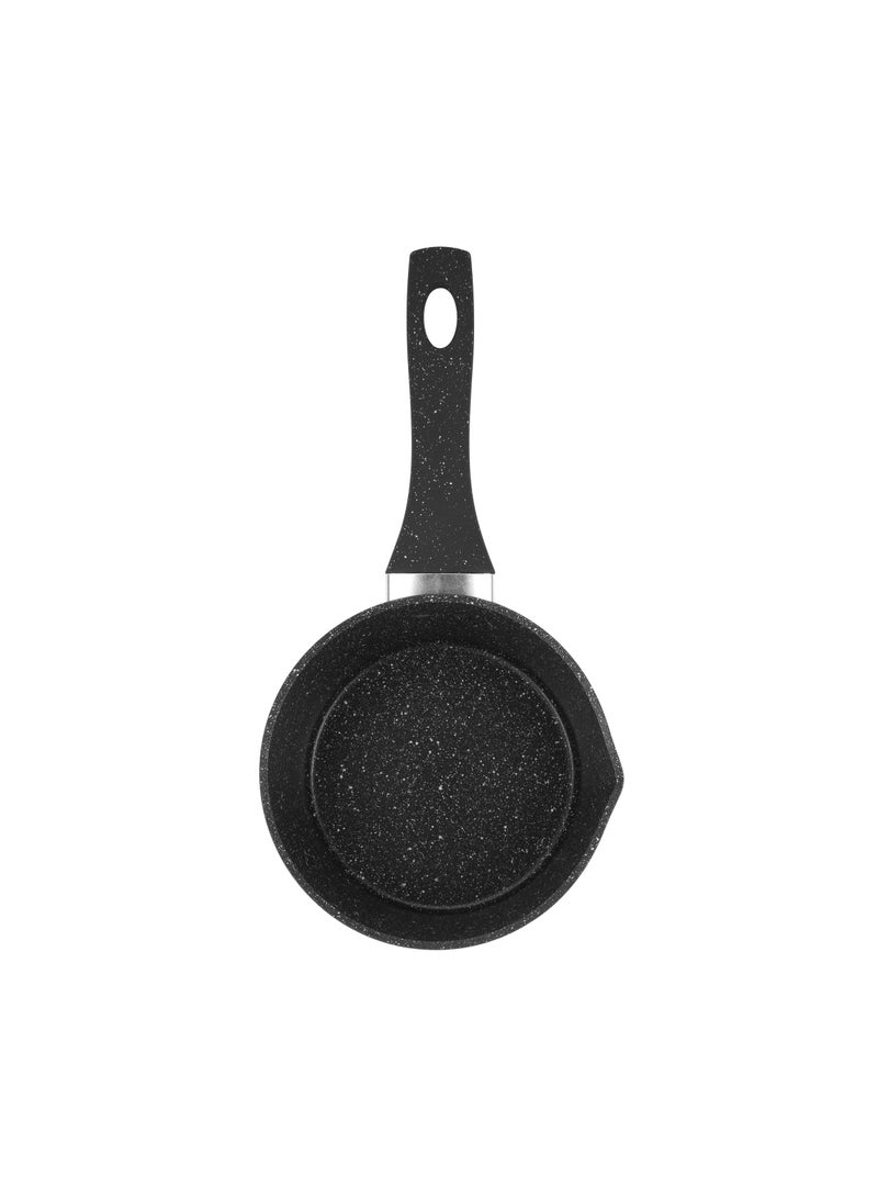 Royalford Smart Granite Series Milkpan- RF11832/ Forged Aluminum Body with Nonstick Coating, Stylish Design with Soft Touch Handle Black 14cmcm - Image 3