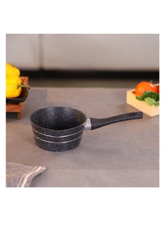 Royalford Smart Granite Series Milkpan- RF11832/ Forged Aluminum Body with Nonstick Coating, Stylish Design with Soft Touch Handle Black 14cmcm  - Image 4