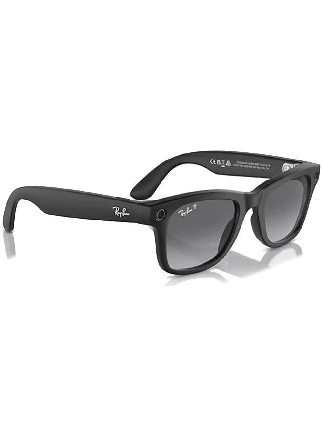 Meta Ray-Ban Wayfarer Smart Glasses, Frame Matte, Polar Gradient Graphite Lenses | 601ST353/RW4006 Black  - Image 5