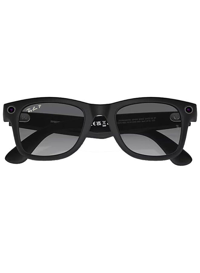 Meta Ray-Ban Wayfarer Smart Glasses, Frame Matte, Polar Gradient Graphite Lenses | 601ST353/RW4006 Black - Image 1
